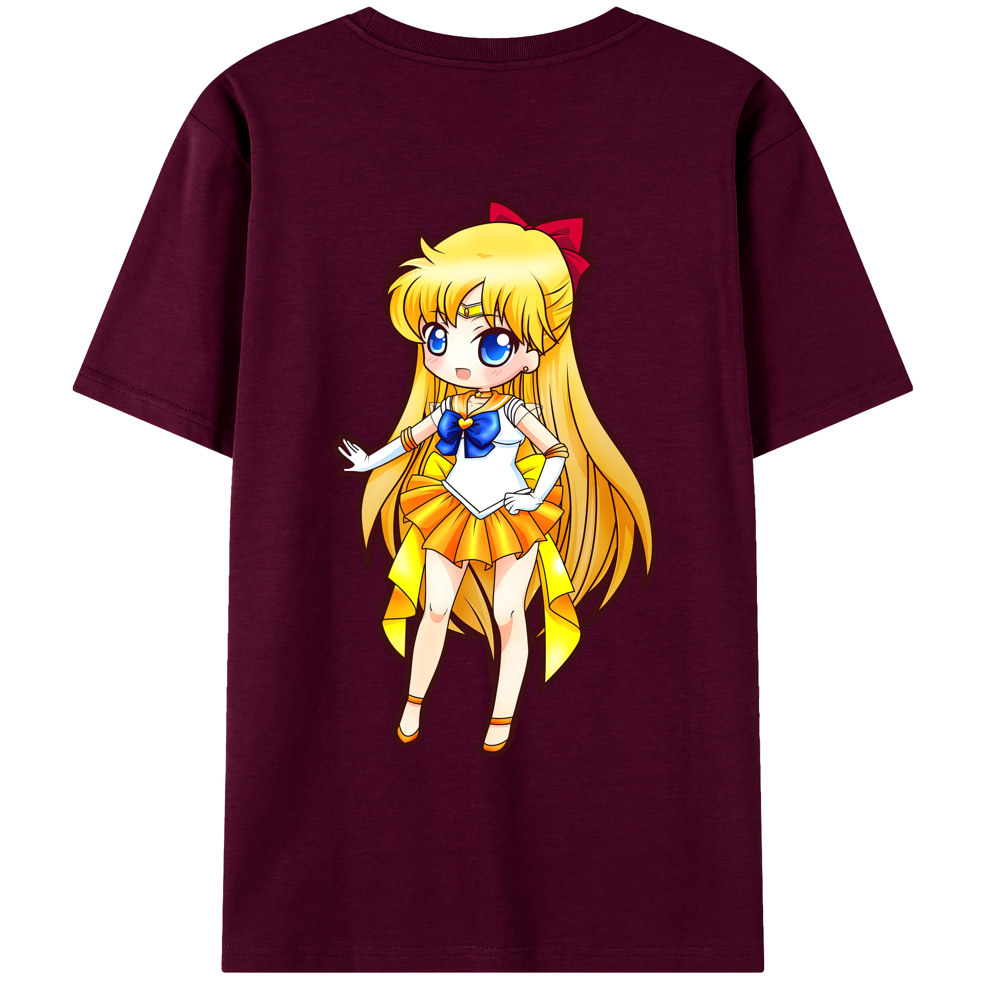 （画像用） 美少女戦士セーラームーン 愛野 美奈子 あいの みなこ Sailor Moon Aino Minako レディース半袖Tシャツ(バックプリント)